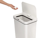 13 Gallon Touchless Sensor Trash Can, Rectangle Garbage Bin for Home Kitchen