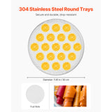 SucceBuy Rotary Food Dehydrator Machine 12 Stainless Steel Trays 800W with Adjustable Temperature & 24-Hour Timer for Jerky Meat