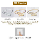 Crystal Ceiling Chandelier 3 Rings Hanging Chandelier In The Living Room