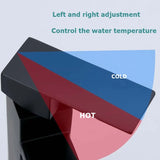 304 Stainless Steel Square faucet Cold and Hot Bathroom Washbasin Countertop Basin Washbasin Faucet Fashionable Easy to Inst