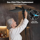 Dual Filtered Rainfall Handheld Shower Head Spray Combo, 7-Mode High Flow Rain Handheld Spray With Fixed