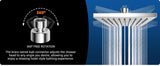 6 Inch High Pressure Rainfall Shower Head, Waterfall Shower Head, High Flow Fixed Showerheads