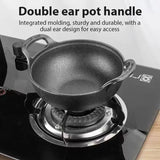 2pcs Cast Iron Pan Versatile Skillet Non-Stick Durable Cookware For Home Restaurant