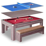 Bench-Included Billiards Table Combo Set