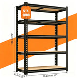 72"/60"H Garage Shelving Storage Shelves 5-Tier, 2000LBS Capacity Heavy Duty Adjustable Storage Shelve for Closet, Pantry & Garage Organization, Easy Assembly