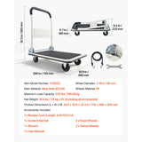 SucceBuy 330/660 lbs Foldable Push Cart Dolly with Swivel Wheels
