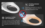 AQUATIZ Smart Bidet Clip-On Toilet Seat, Electric Bidet for Existing Toilet with Warm Water,Drye
