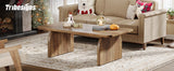 Tribesigns Farmhouse Rectangular Coffee Table, 47.24-Inch w/ Sturdy Base