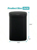49L Touchless Motion Sensor Trash Can Automatic Garbage Bin With Removable Lid For Kitchen Bathroom
