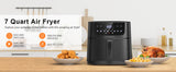 CROWNFUL Air Fryer 7L Touch-screen Display Air Fryer Oven with 8 Cooking Programs