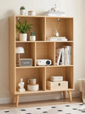 JHK 3 Tier Bookshelf Wooden 7 Cube Storage Organizer Display Bookcase Open Standing Shelf
