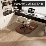 Solid color computer chair mat flannel floor mat thickened desk swivel chair