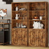 IRONCK Industrial Bookshelves and Bookcases with Doors 11.8 in Depth Floor Standing 5 Shelf