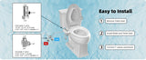 Toilet Seat Bidet with Self Cleaning Dual Nozzle, Hot and Cold Water Spray Non-Electric Mechanical