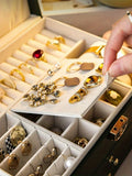 1PC Necklace Earrings Jewelry Storage Organizer Box, Ideal choice for Gifts