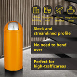 17 Gal / 65L Push Lid Trash Can Commercial Grade Brushed Stainless Steel for Outdoor/Kitchen,Home