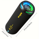 W-KING D320 40W Portable Speaker, IP67 Waterproof, APP Control, High-Quality Audio, TF/AUX, Dynamic Lights