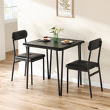 Dining Table for 2, Small Square kitchen Dinner Table Set for 2,Space Saving Wood
