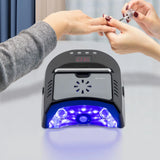 Nail Dryer Professional Rechargeable 72W 24-Bead UV/LED Gel Nail Lamp with Fan Removable Bottom