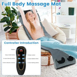 Full Body Massage Mat with Heat Vibration Massage Pad for Back Neck