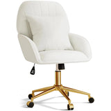 Home Office Desk Chair Comfy with Adjustable Swivel Wheels,