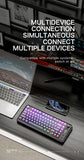 FREEWOLF M75 Wireless Keyboard, Bluetooth Dual-mode, PBT Gradient Ball Cap