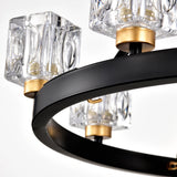 Wagon Wheel Chandelier Farmhouse Modern Small Crystal Round Chandelier