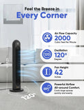 Smart Tower Fan with WiFi & Alexa, 42 Inch, 120° Oscillation for Bedroom