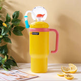 24oz Stainless Steel Whale Fountain Tumbler with Handle Whale Water Cups