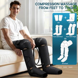 Air Compression Leg and Foot Massager with Heat Relief for Circulation