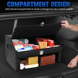 Double-Layer Car Trunk Organizer with Magnetic Lock Storage Organizers Collapsible Car Storage Bin