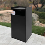 Restaurant Trash Can Cabinet with Tray Holder Commercial Trash Can 40 Gallon Garbage Can Cabinet for Restaurants