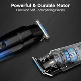 Beard Trimmer for Men 5in1 Cordless Hair Clipper Kit with Foil Razor Waterproof Body Nose Ear Groome