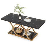 Tribesigns Rectangle Coffee Table, 47.24-inch Modern Coffee Tables for Living Room