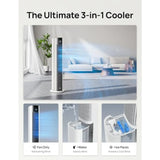 Evaporative Air Swamp Cooler for bedroom use with 43-inch cooling fan