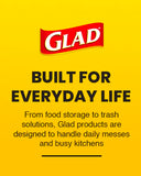 Glad 20 Gallon Trash Can - Plastic Kitchen Waste Bin with Odor Protection of Lid -Hands Free with Step
