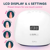 UV LED Nail Lamp UV Light for Gel Polish with 4 Timer Settings Nail Dryer with