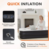 JHK Queen Twin Size Air Mattress Weight Capacity 660 lbs Air Bed for Bed
