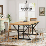 Tribesigns Dining Table for 6 People, 70.8-Inch Rectangular Wood Dining Table