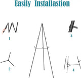 63" Tall Display Easel Stand for Wedding Sign Poster, Foldable Adjustable Metal Easels with Portable Bag