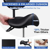 Ergonomic Rolling Saddle Chair Height Adjustable with Wheels and Backrest, Professiona