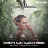 Dual Shower Head Combo 8'' High Pressure Rain Shower Head with Handheld Spray 6+1 Spray Settings Handheld
