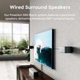 Poseidon D80 Boom 7.1ch 500W Dolby Atmos Soundbar, Wireless Subwoofer