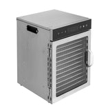 Commercial 650W 12-Tray Food Dehydrator w/ Touchscreen & LED - Stainless Steel