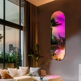 LUVODI Full-Length Rainbow Iridescent Wall Mirror Aesthetic Glass for Bedroom