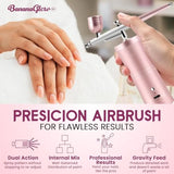 Nail Airbrush Kit with Compressor 48PSI Rechargeable Cordless Professional Air Brush Se