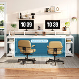 Tribesigns 78.74 Inches Extra Long Two-Person Desk, Double Computer Desk