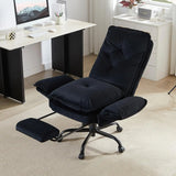 Cross Legged Office Chair with Footrest, High Back Criss Cross Chair with
