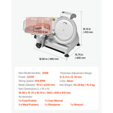 SucceBuy 6.7-10 inch Meat Slicer Electric Deli Slicer Machine with two SUS420 Blades