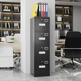 4 Drawer File Cabinet Metal Filing Cabinet with Lock for Office